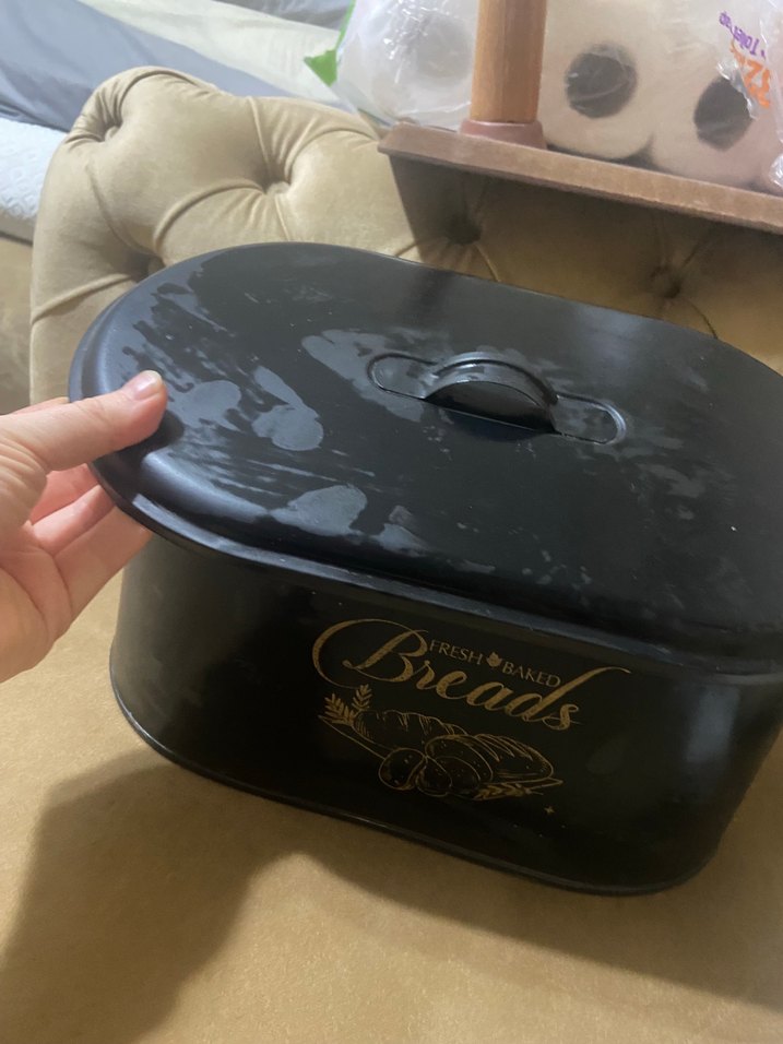 Siyah Metal Ekmek Kutusu - Görsel 2