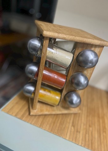 Ahşap Döner Baharatlık Seti - Görsel 2