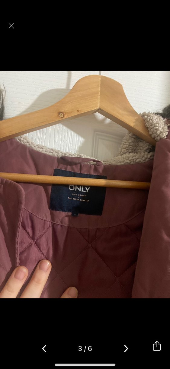 Bordo Kürklü Midi Kadın Mont - Görsel 3