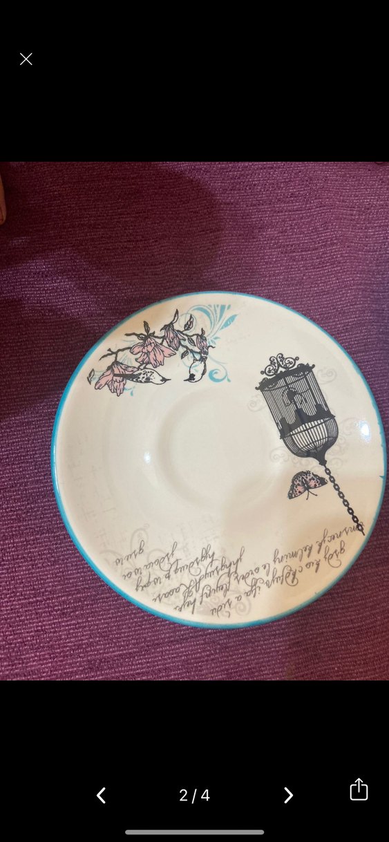 Gri Seramik Kahve Fincanı ve Tabağı 2 kişilik 4 parca - Görsel 2