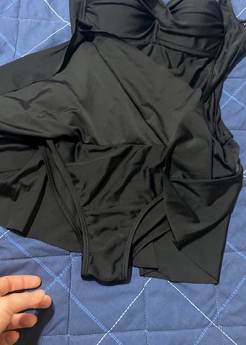 LC Waikiki Drapeli Siyah Kadın Mayo