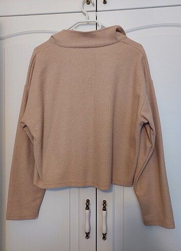 Trendyol & Milla Camel renk fermuarlı uzun kollu sweat