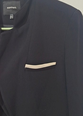 Siyah Düğmeli Kadın Blazer Ceket - Görsel 2