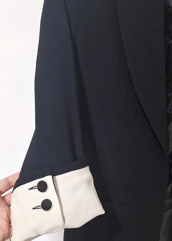 Siyah Düğmeli Kadın Blazer Ceket - Görsel 4