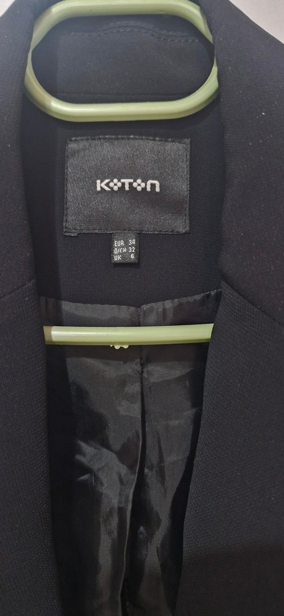 Siyah Düğmeli Kadın Blazer Ceket - Görsel 3