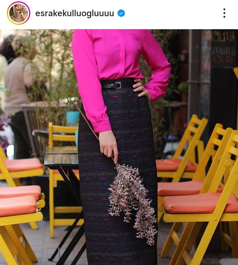 fusya renk krep gömlek. - Görsel 2