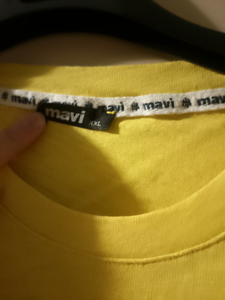 Sarı Mavi Baskılı Erkek Tişört - Görsel 2