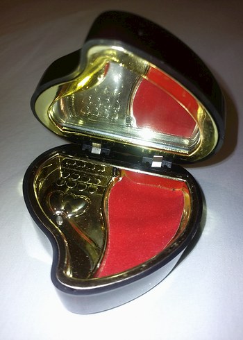 vintage gül şeklinde mücevher kutusu - Görsel 4