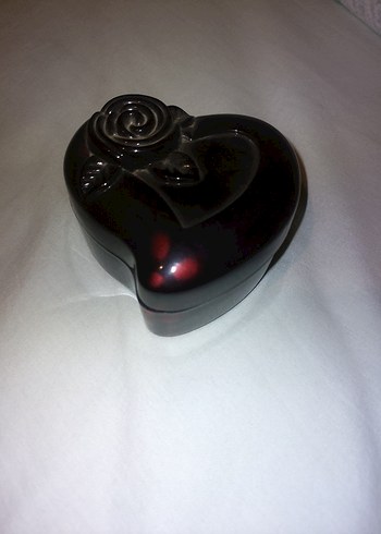 vintage gül şeklinde mücevher kutusu - Görsel 2