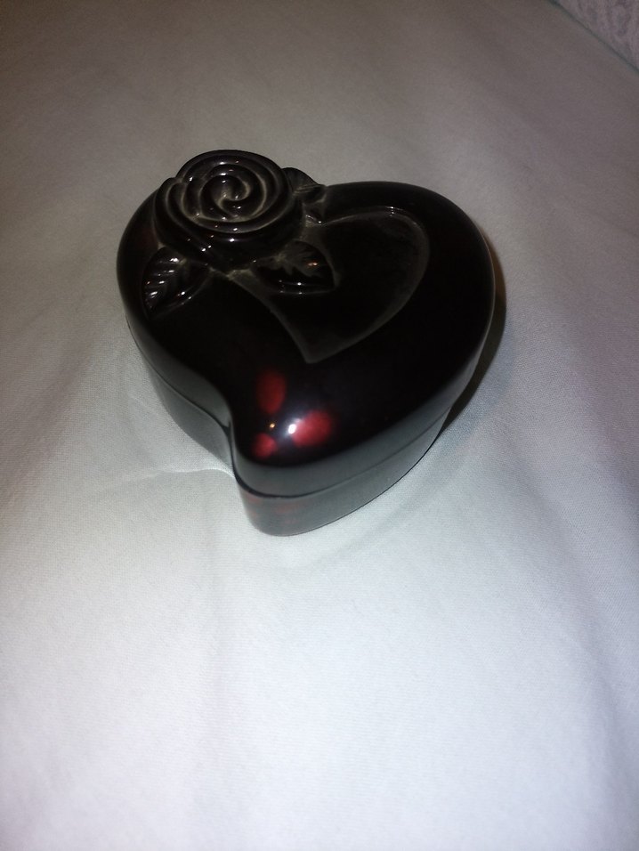 vintage gül şeklinde mücevher kutusu - Görsel 2