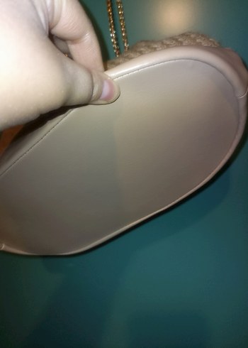 Bej Zincir Detaylı Kadın Çantası - Görsel 5