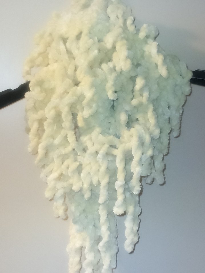 krem rengi el örgüsü yumuşacık atkı - Görsel 2