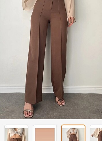 Zara Kahverengi kumaş pantolon