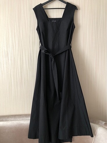 Siyah Jile uzun elbise
