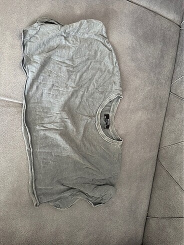 Bershka gri salaş crop - Görsel 2