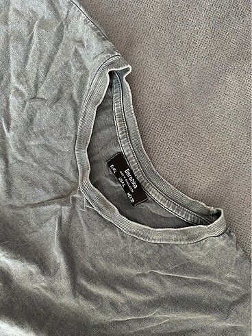 Bershka gri salaş crop - Görsel 4