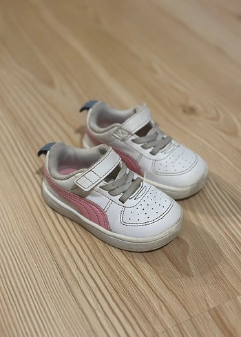 Kız Çocuk Beyaz Cırt Cırtlı puma 21numara - Görsel 4