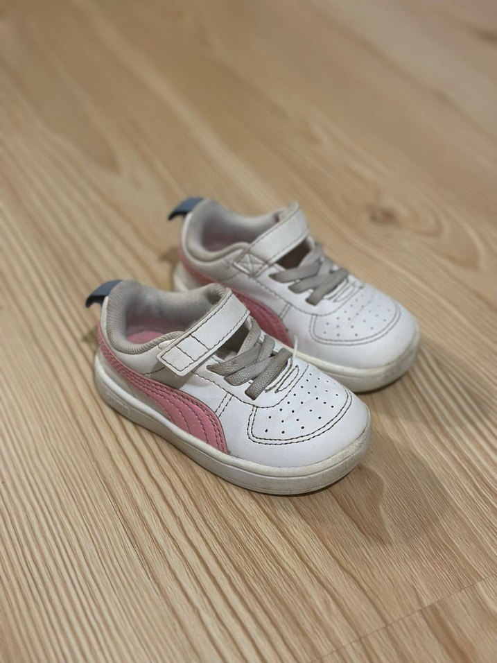 Kız Çocuk Beyaz Cırt Cırtlı puma 21numara - Görsel 4