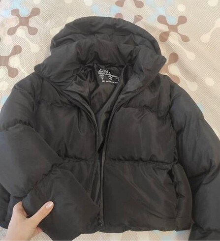 s Beden siyah Renk Yepyeni mini mont
