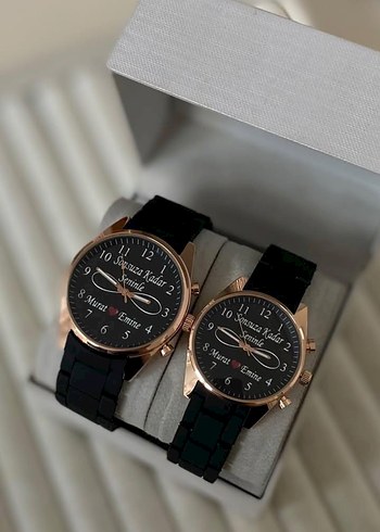 Klasik Siyah Kadın Kol Saati Seti - Görsel 16