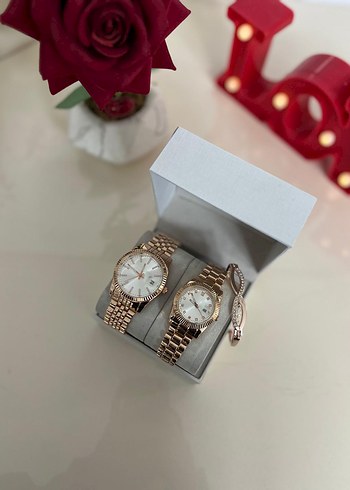 Klasik Siyah Kadın Kol Saati Seti - Görsel 10