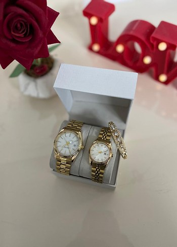 Klasik Siyah Kadın Kol Saati Seti - Görsel 3