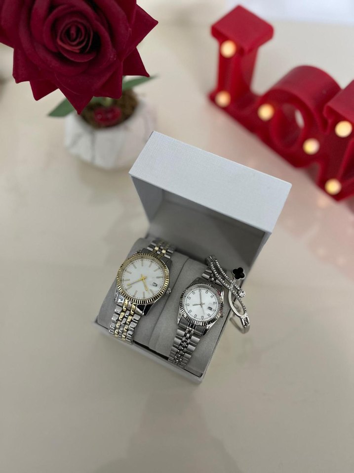 Klasik Siyah Kadın Kol Saati Seti - Görsel 5