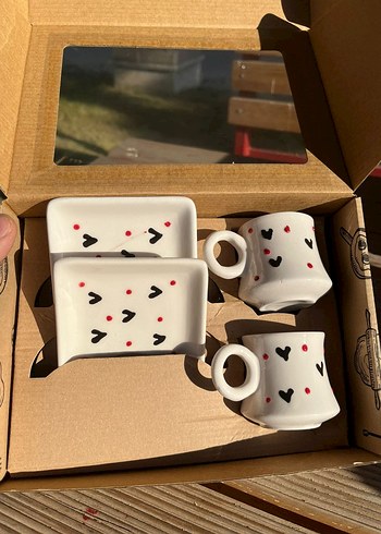 Kiraz Desenli Beyaz Fincan ve Tabağı - Görsel 12