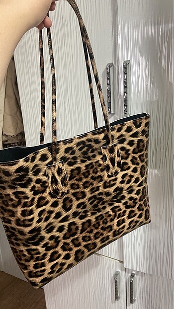 leopar desen çanta