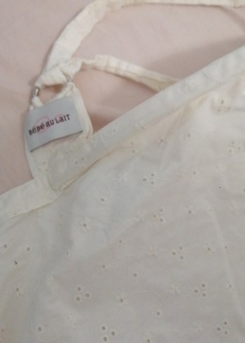 Bebeaulait beyaz Pamuklu Emzirme Örtüsü - Görsel 2