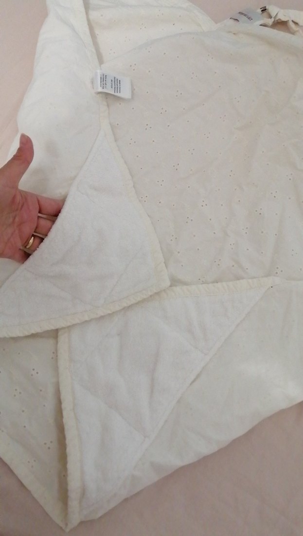 Bebeaulait beyaz Pamuklu Emzirme Örtüsü - Görsel 4