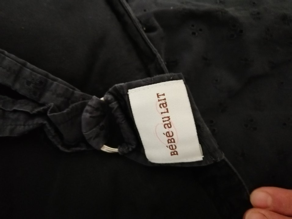 Bebeaulait Siyah Pamuklu Emzirme Örtüsü - Görsel 3