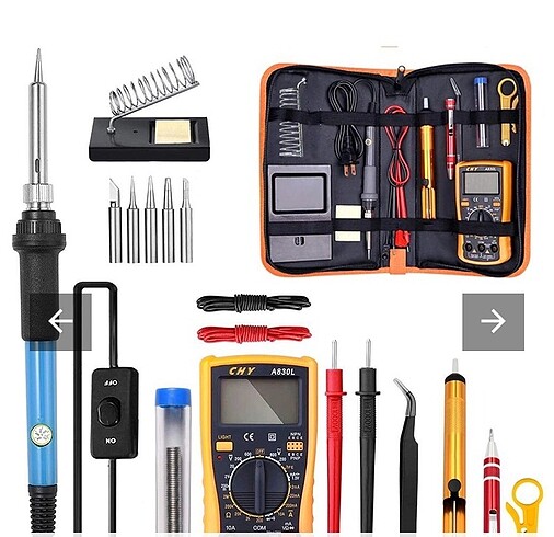 DailyTech 60W Ayarlanabilir Elektrikli Havya Kiti Full Lehim Set