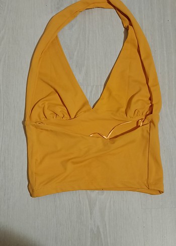 xs Beden pull&bear boyundan bağlamalı üst hiç giyilmedi.
