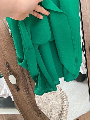 xs Beden yeşil Renk Elbise