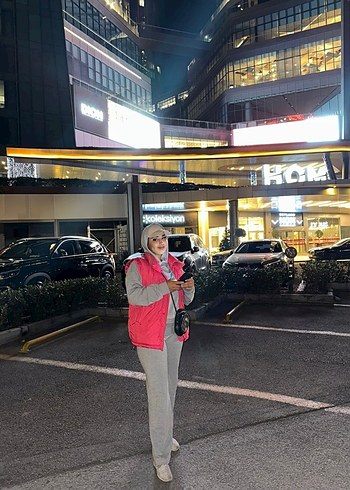 Zara Pembe Midi Kadın sıfır kol mont, Balıkçı Yaka, Şişme Kol