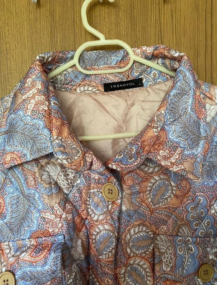 Düğmeli, Pastel Renkli Bohem Kadın Ceket - Görsel 2