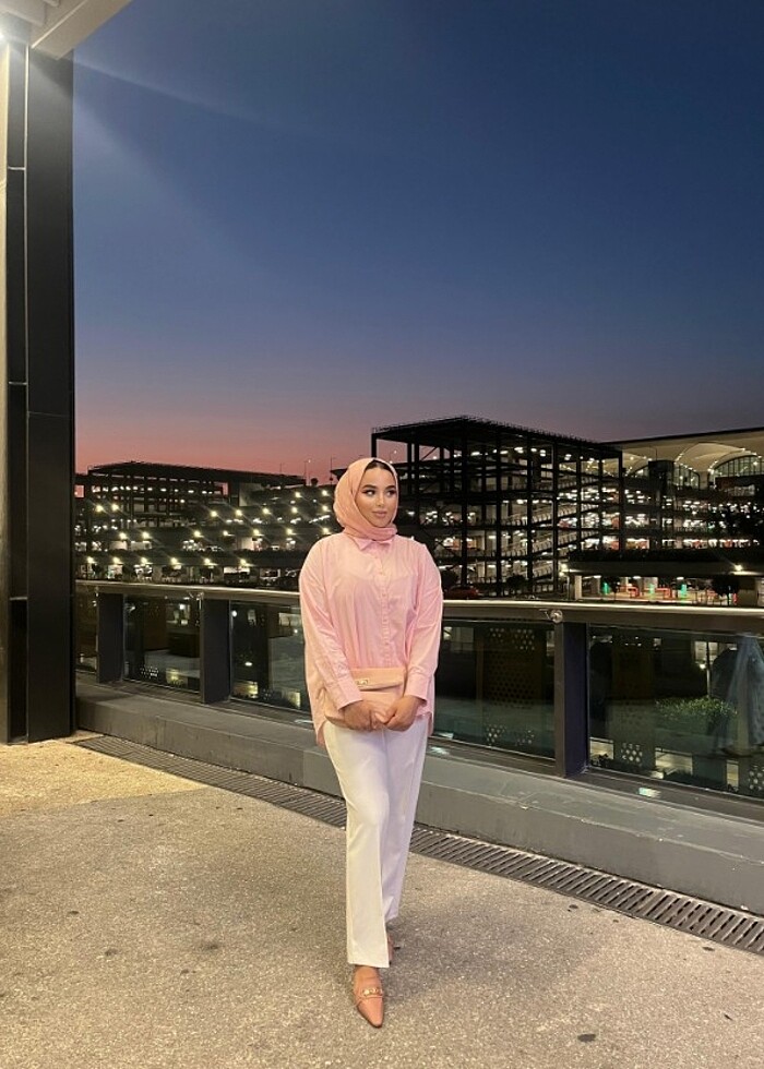 PEMBE KETEN GÖMLEK  - Görsel 2