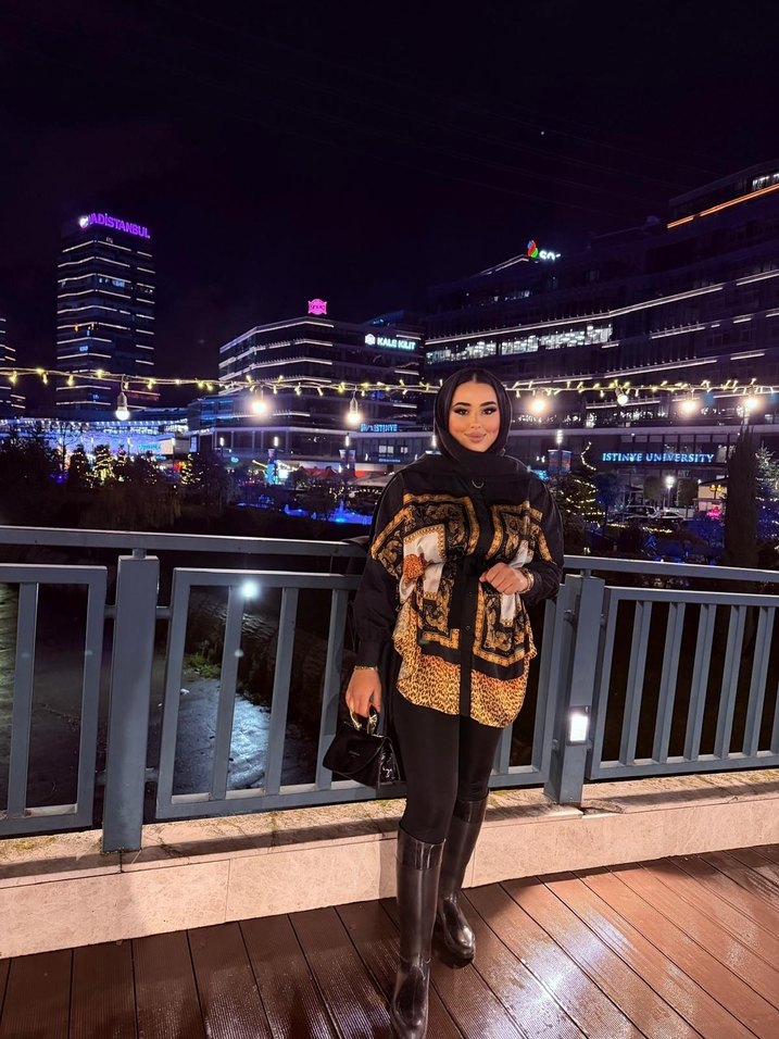 siyah Gold gömlek kaplan baskılı - Görsel 2