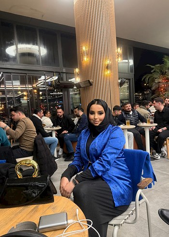 saten mavi siyah desenli - Görsel 3