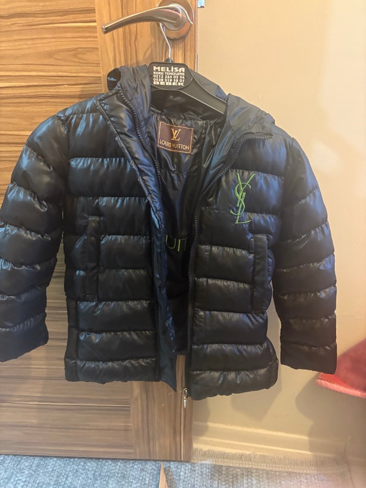 Çocuk Siyah Fermuarlı Mont - Görsel 2