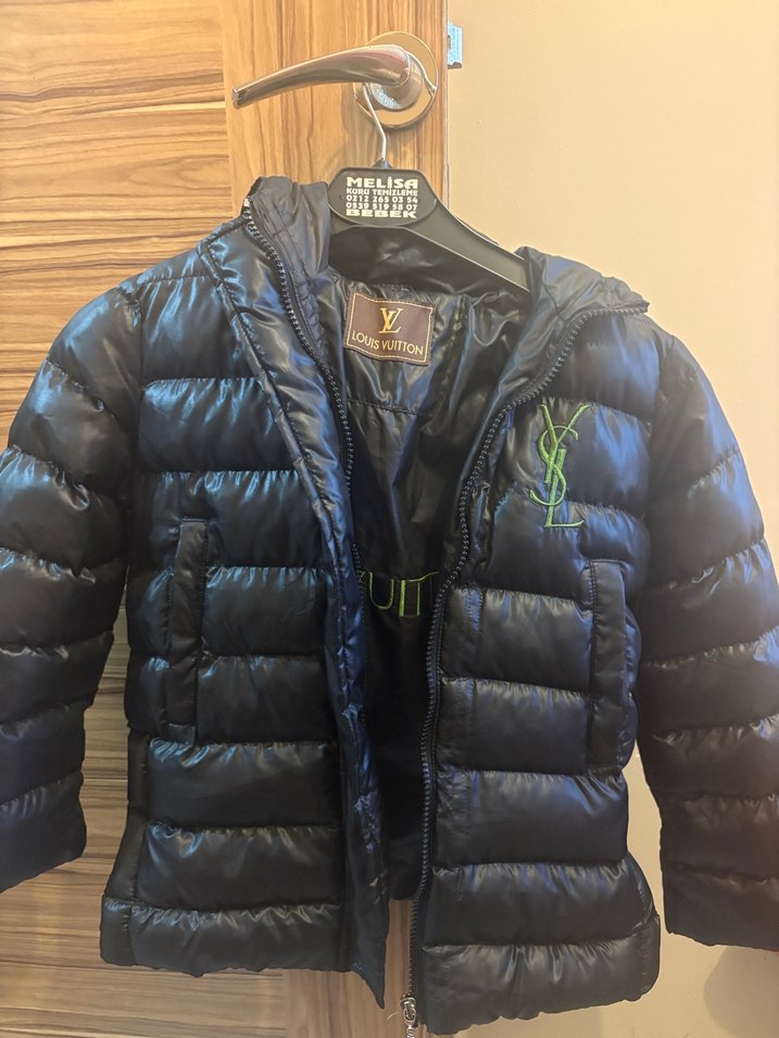 Çocuk Siyah Fermuarlı Mont - Görsel 5