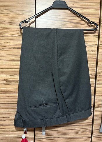 Koyu Gri - ekoseli Regular Fit Erkek Kumaş Pantolon