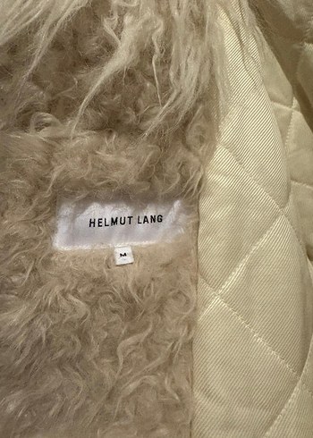 Helmut Lang Bej Midi Boy Kürk Detaylı Mont - Görsel 5