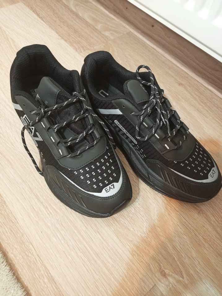 Siyah EA7 Erkek Spor Ayakkabı - Görsel 2