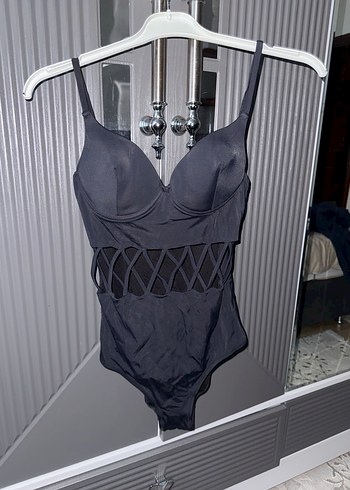 Siyah Gotik Midi Kadın Mayo dagi - Görsel 2