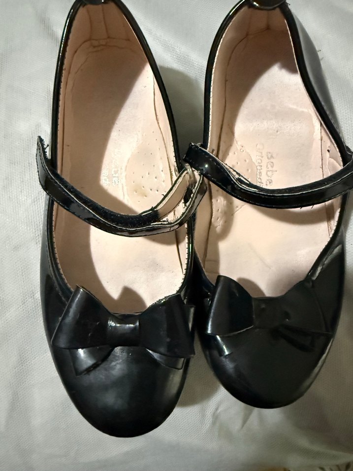 Kız Çocuk Siyah Rugan Tokalı Babet - Görsel 2