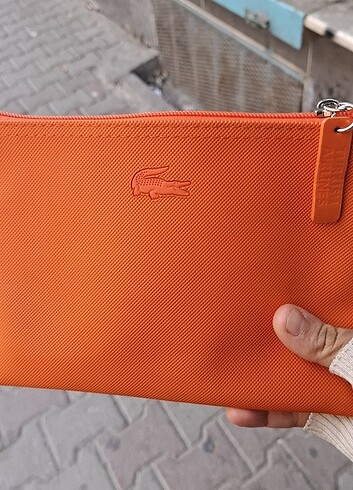 ORJİNAL #Lacoste #turuncu #çanta #cüzdan