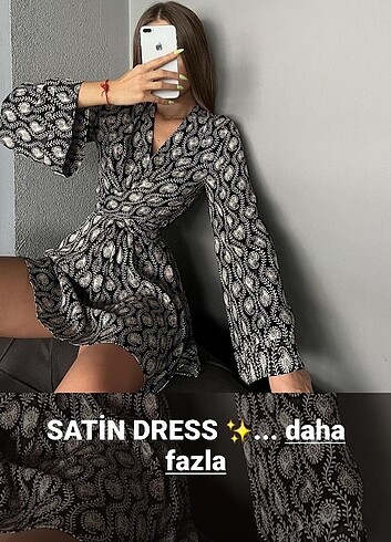 s Beden Saten mini elbise