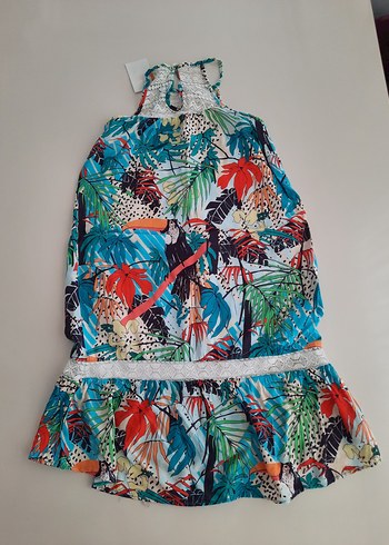 11-12 Yaş Beden BG STORE Renkli Kız Çocuk Elbise